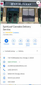 Fake cannabis dispensary listing